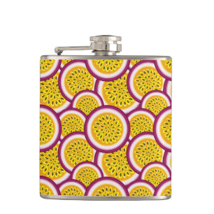 Passion fruit slices hip flask