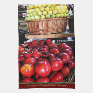 Passion Fruits @ Funchal Markets, Madeira Portugal Tea Towel