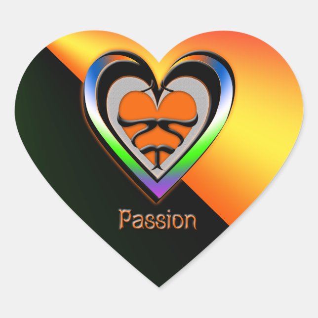 Passion Heart Sticker (Front)