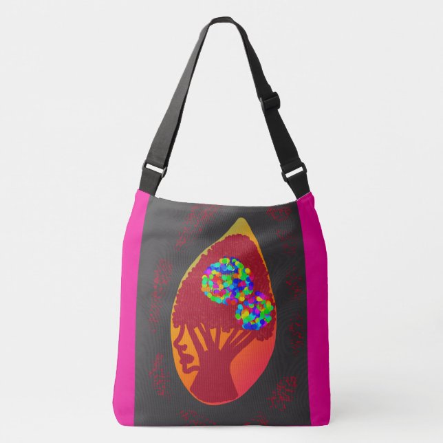 Passion in a Teardrop Crossbody Bag (Front)