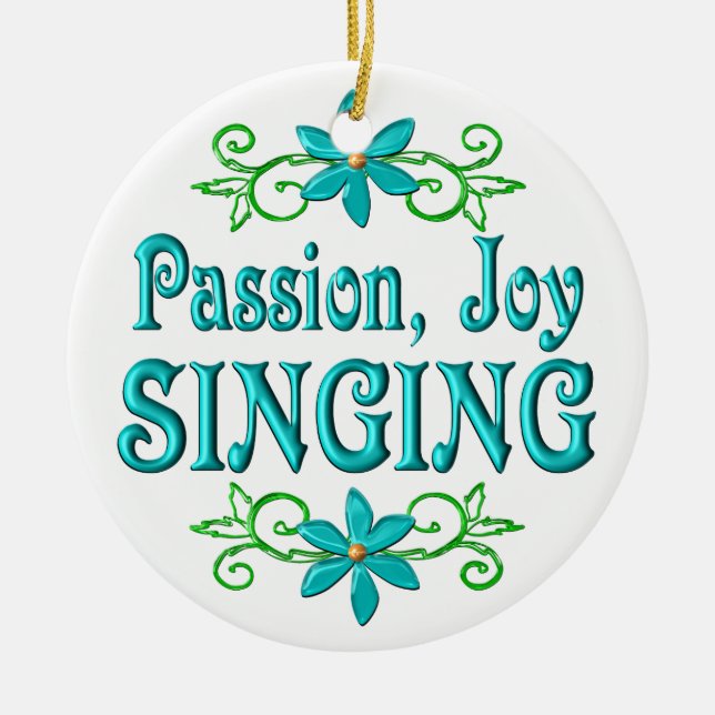 Passion Joy Singing Ceramic Tree Decoration (Front)