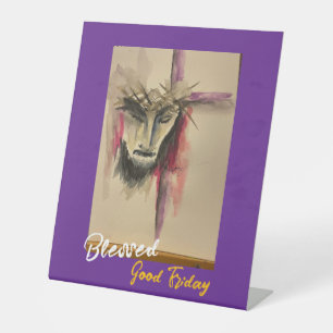 Passion of Christ Pedestal Sign
