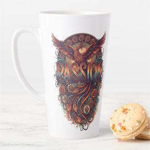 Passion Phoenix Vintage Art Design – InLuggage Tag Latte Mug