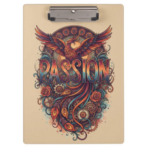 Passion Phoenix Vintage Art Design – Inspirational Clipboard