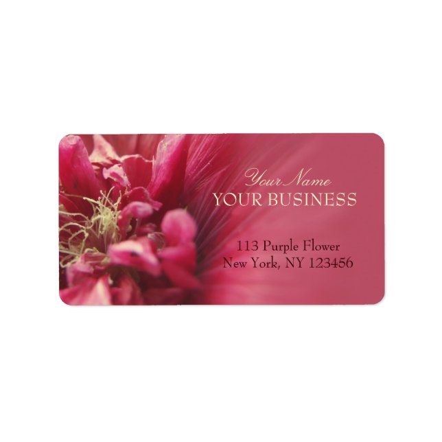 Passion Red Flower Label (Front)