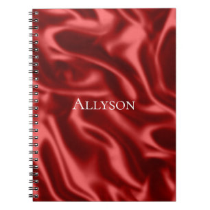 Passion Red Romantic Faux Satin  Notebook