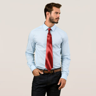 Passion Red Romantic Faux Satin Tie