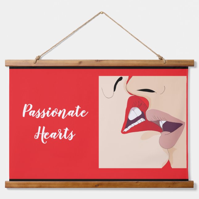 Passionate Hearts Hanging Tapestry (Front)