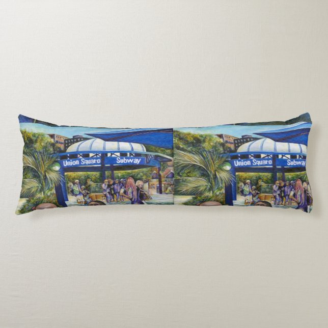 Passionate People Playing in the Park, NYC Body Cushion (Front)