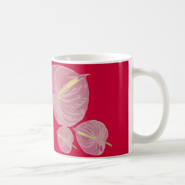 passionate pink anthurium coffee mug (Right)