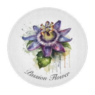 Passionate Purple Passion Flower Cutting Board