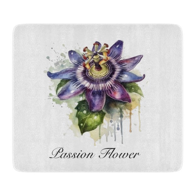  Passionate Purple Passion Flower Cutting Board (Front)
