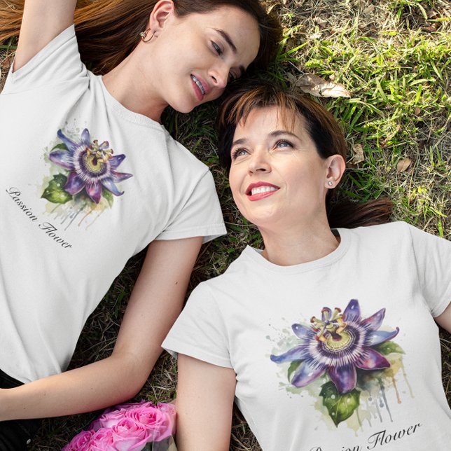 Passionate Purple Passion Flower  T-Shirt (Creator Uploaded)