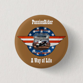 PassionRider swipes in 3 Cm Round Badge
