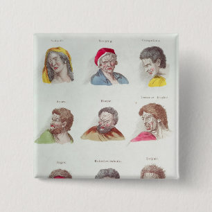Passions, plate V, pub. by R. Edwards, London 15 Cm Square Badge