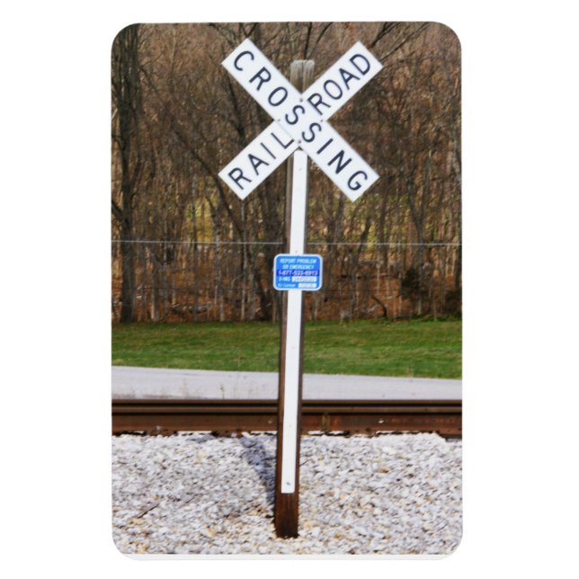 Passive Railroad Crossing - Inverted Crossbuck Magnet (Vertical)