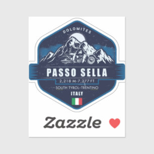 Passo Sella Dolomites Motorcycle Adventure Badge