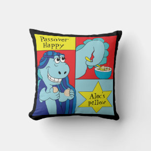 Passover 16/16" Pillow Dinosaur Happy