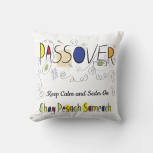 Passover 16 x 16 Chag Sameach Throw Pillow