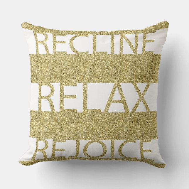 Passover 20/20"Gold Pillow "Recline Relax Rejoice" (Front)