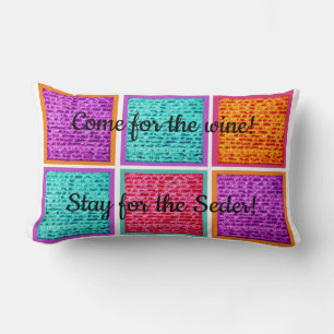 Passover 20 x 20 Colourful Matzah Lumbar Cushion