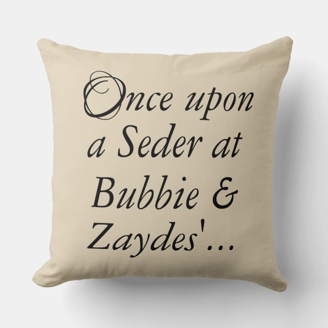 Passover 20 x 20" Throw Pillow Once Upon a Seder.. (Front)