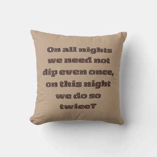 Passover 4 Questions Throw Pillow