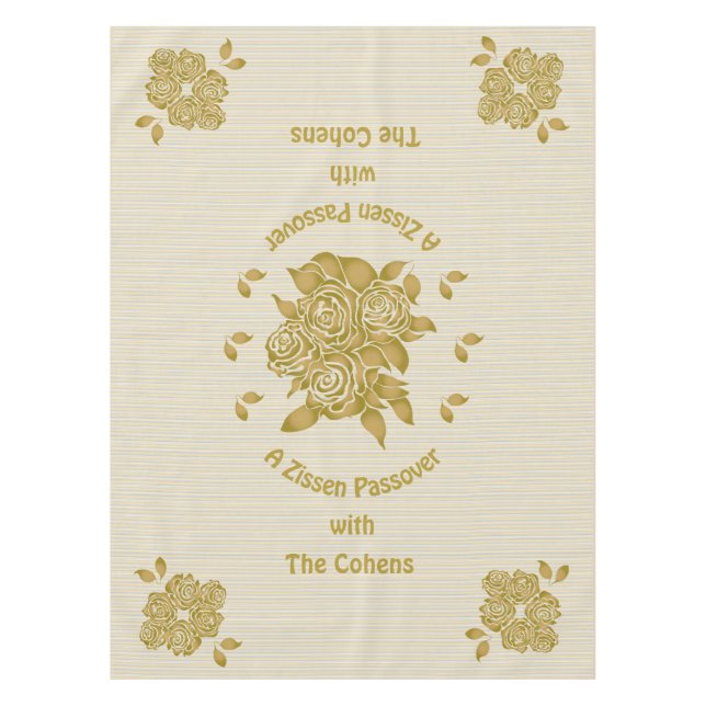 Passover 52/70" Tablecloth "Personalised Seder" (Front)