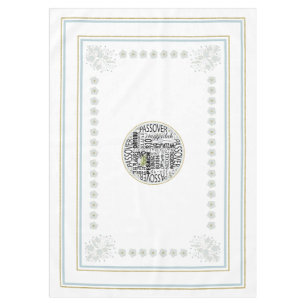 Passover 60/84" Tablecloth "Passover Dayenu Cloth"