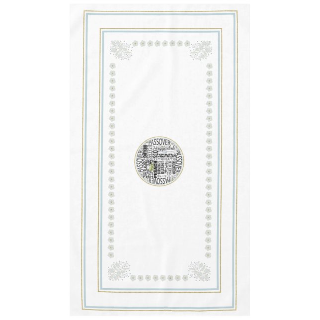 Passover 60" x 104" Tablecloth "Dayenu Tablecloth" (Front)