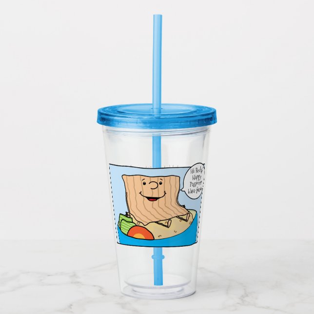 Passover Acrylic Tumbler 16 oz Funny Seder Toon (Front)