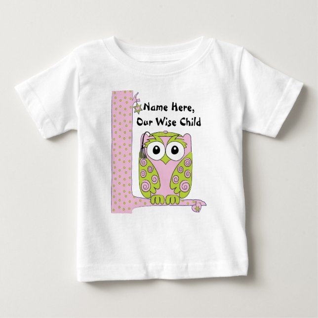 Passover Baby Pink/Green Shirt "The Wise Child" (Front)