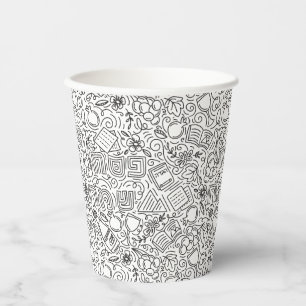 Passover Black and White Paper cup