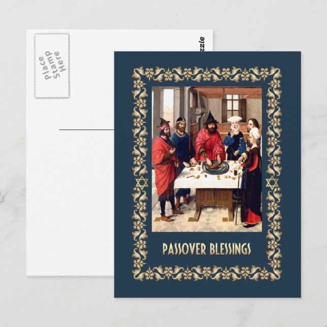 Passover Blessings. Fine Art  Postcard (Front/Back)