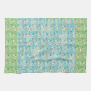 Passover Blue and Green Star of David Tea Towel