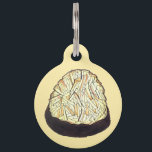 Passover Chocolate Coconut Macaroon Jewish Dessert Pet Tag<br><div class="desc">Design features an original illustration of a chocolate-dipped coconut macaroon cookie. A traditional dessert during the Jewish holiday of Passover. This design is also available on other products. Lots of additional food prints are also available from this shop. Don't see what you're looking for? Need help with customisation? Contact Rebecca...</div>
