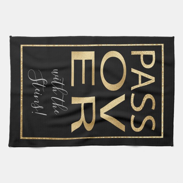 Passover Classic Gold Kitchen Towel (Horizontal)