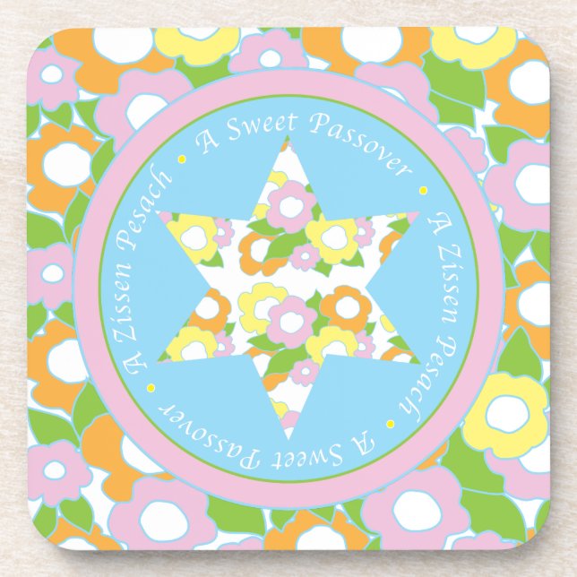 Passover Coasters "A Sweet Passover" (Front)