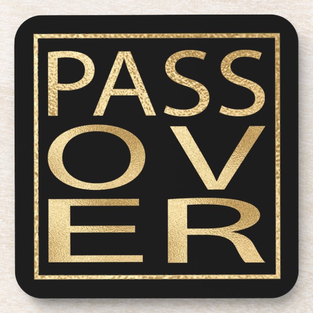 Passover Coasters "Classic Gold Passover" (Front)