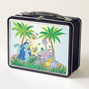 Passover Dino Seder Black Metal Lunch Box