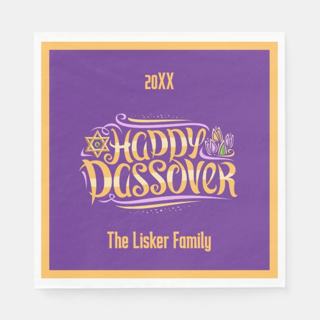 Passover Family Napkin (Front)