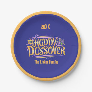 Passover Family Seder Dinner Paper Plate