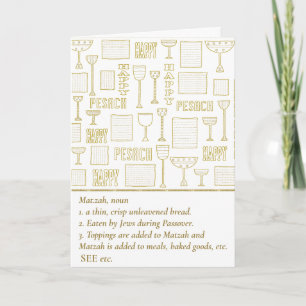 Passover Greeting Card Define Matzah