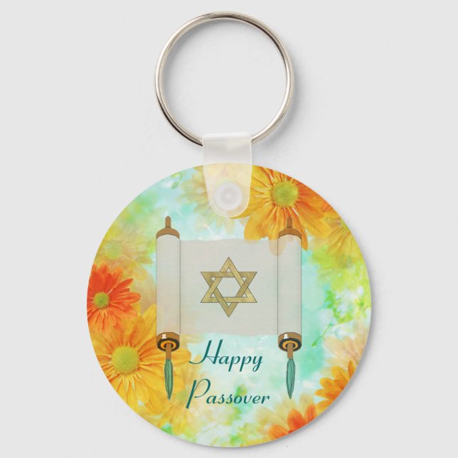 Passover Greetings Key Ring (Front)