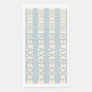 Passover Guest Towel Napkins Recline Relax Blue