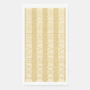 Passover Guest Towel Napkins Recline Relax Gold