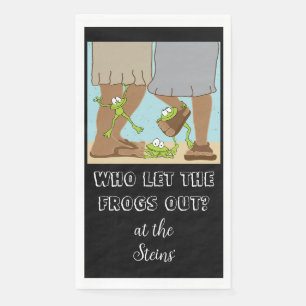 Passover Guest Towel Napkins Who Let the Frogs Out