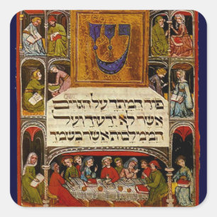 Passover Haggadah Square Sticker