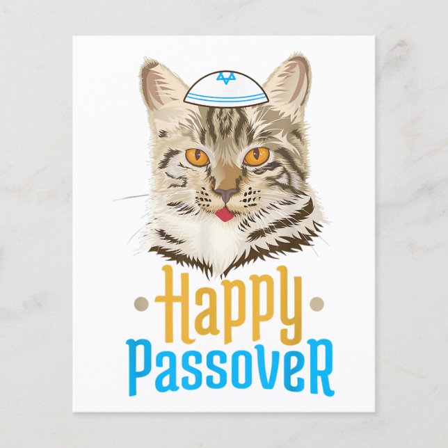 Passover Happy Passover Cat Funny Seder Jewish Flyer (Front)