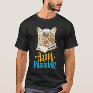 Passover Happy Passover Cat  Seder Jewish Holiday  T-Shirt